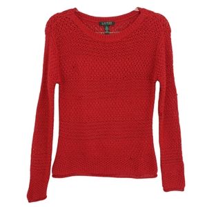 Ralph Lauren Crochet Knit Top Sweater
